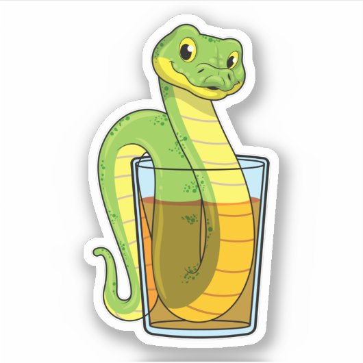 Snake met Juice Sticker (Voorkant)