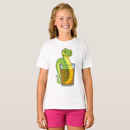 Snake met Juice T-shirt (Voorkant volledig)