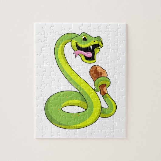 Snake met kip legpuzzel (Verticaal)