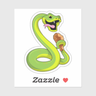 Snake met kip sticker