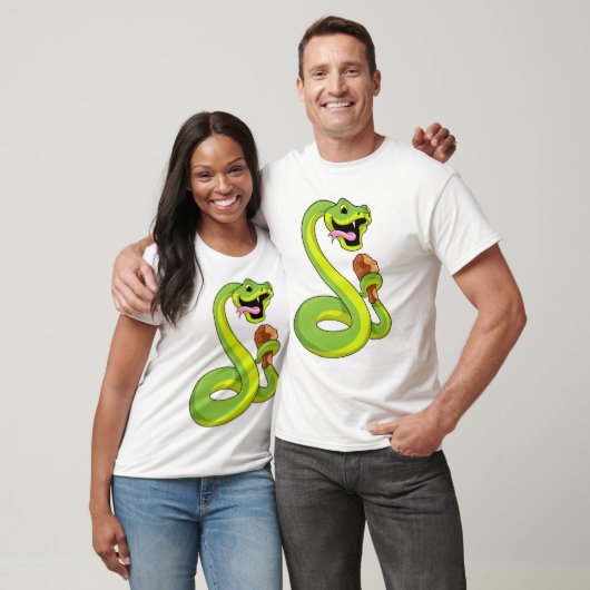 Snake met kip t-shirt (Unisex)