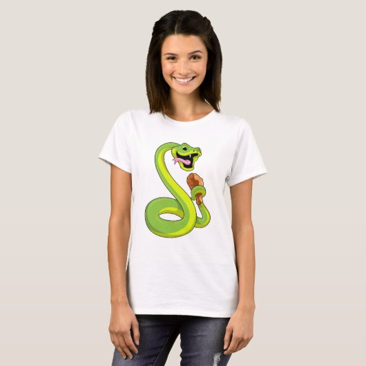 Snake met kip t-shirt (Voorkant volledig)