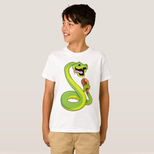 Snake met kip t-shirt (Voorkant volledig)