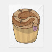 Snake met Muffin Fleece Deken (Voorkant)