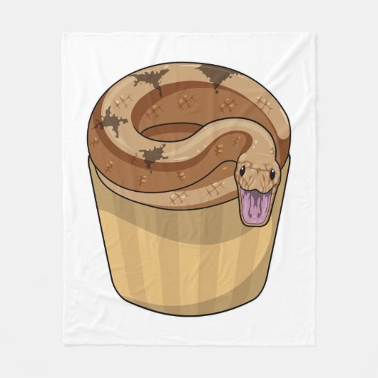 Snake met Muffin Fleece Deken (Voorkant)
