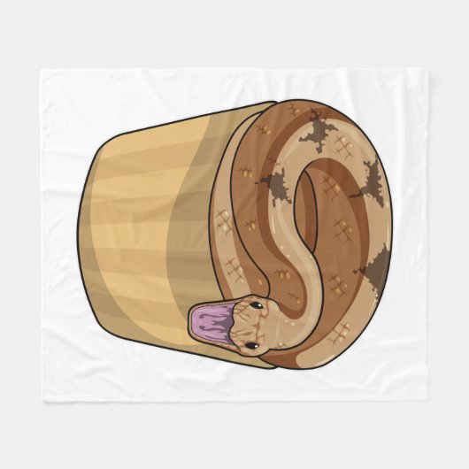 Snake met Muffin Fleece Deken (Voorkant (Horizontaal))