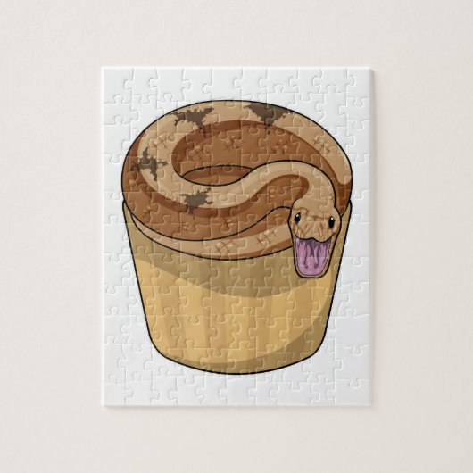 Snake met Muffin Legpuzzel (Verticaal)