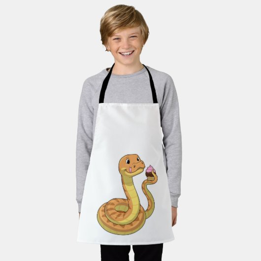 Snake met Muffin Schort (Gedragen)