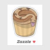 Snake met Muffin Sticker (Vel)
