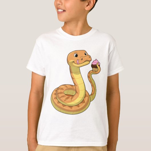 Snake met Muffin T-shirt (Voorkant)