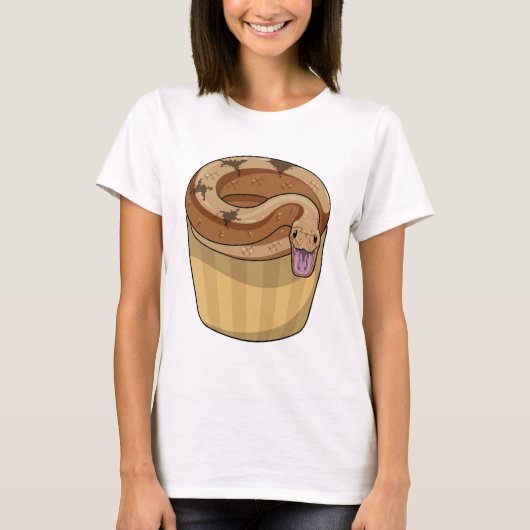 Snake met Muffin T-shirt (Voorkant)