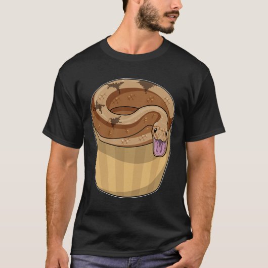 Snake met Muffin T-shirt (Voorkant)