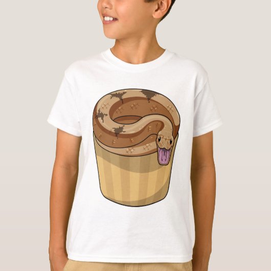 Snake met Muffin T-shirt (Voorkant)
