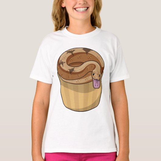 Snake met Muffin T-shirt (Voorkant)