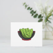 Snake met Ramen Bowl Briefkaart (Staand voorkant)