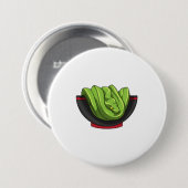 Snake met Ramen Bowl Ronde Button 7,6 Cm (Voorkant /achterkant)
