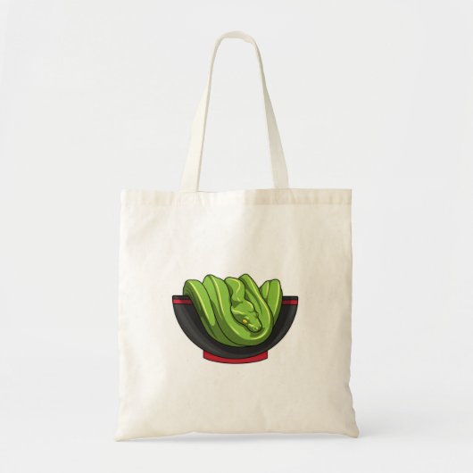 Snake met Ramen Bowl Tote Bag (Voorkant)
