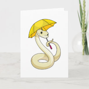 Snake met Umbrella Kaart
