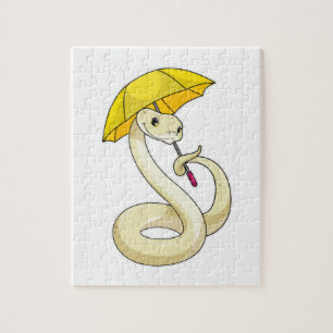 Snake met Umbrella Legpuzzel