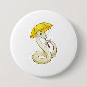 Snake met Umbrella Ronde Button 7,6 Cm (Voorkant)