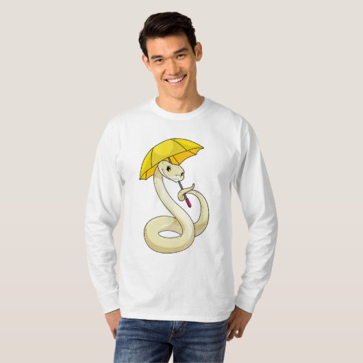 Snake met Umbrella T-shirt (Voorkant volledig)