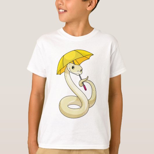 Snake met Umbrella T-shirt (Voorkant)