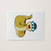 Snake met zwembril legpuzzel (Horizontaal)