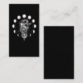 Snake Moon Phases Geometry Witch Crescent Visitekaartje (Voorkant / Achterkant)