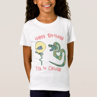Snake@Mouse print kinder t-shirt Happy Birthday
