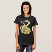 Snake Musician Fluit Muziek T-shirt (Voorkant volledig)