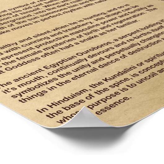 SNAKE MYTHOLOGY POSTER (Hoek)