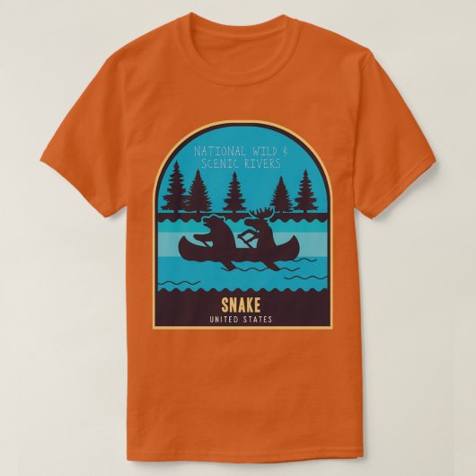Snake National Wild and Schilderachtig River T-shirt (Design voorkant)
