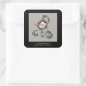 Snake Native American Animal Spirit Book Vierkante Sticker (Tas)