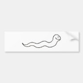 Snake of Worm - Fun line draw art symbol logo Bumpersticker (Voorkant)