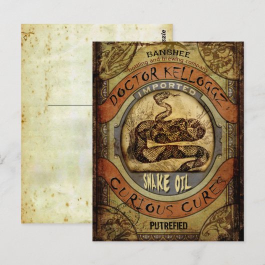 Snake Oil Briefkaart (Voorkant / Achterkant)