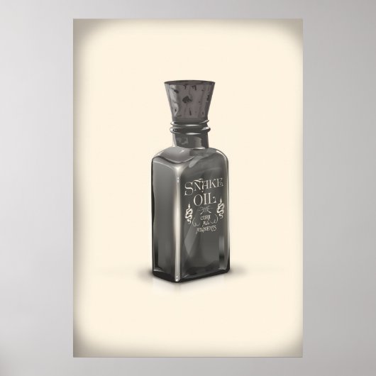 Snake Oil "Cure All Ailments" Fles grappig poster (Voorkant)