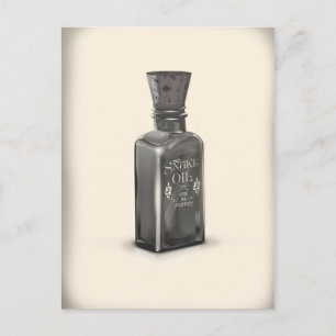 Snake Oil "Cure All Ailments" Fles grappig poster Briefkaart