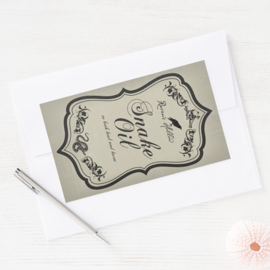 Snake Oil Halloween Jar Sticker Label (Envelop)