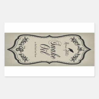 Snake Oil Halloween Jar Sticker Label