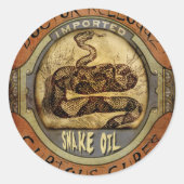 Snake Oil Ronde Sticker (Voorkant)