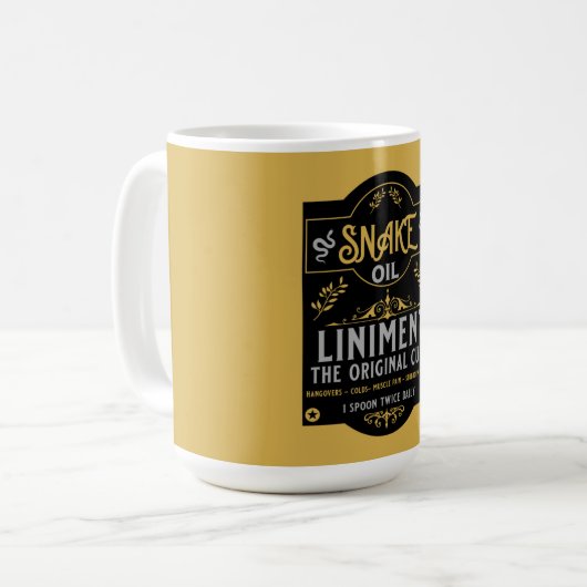 Snake oil salesman grappige cadeaus voor verkoopme koffiemok (Voorkant links)