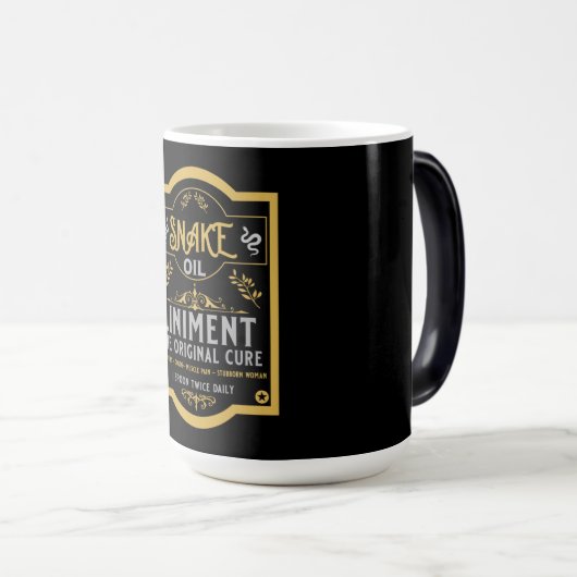 Snake oil salesman grappige cadeaus voor verkoopme magische mok (Voorkant rechts)