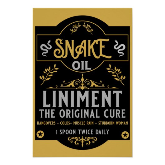 Snake oil salesman grappige cadeaus voor verkoopme perfect poster (Voorkant)