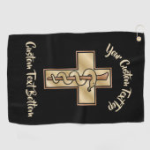 Snake on Cross Golfhanddoek (Horizontaal)