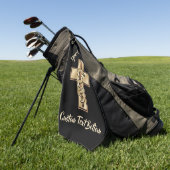 Snake on Cross Golfhanddoek (Groen)