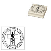 Snake on Cross Rubberstempel (Gestempeld)