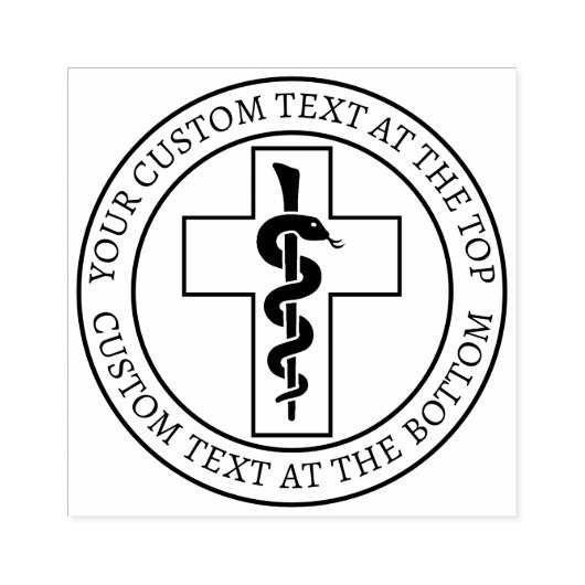 Snake on Cross Rubberstempel (Afrduk)