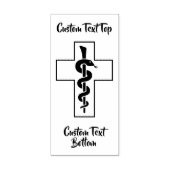 Snake on Cross Rubberstempel (Afrduk)