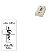 Snake on Cross Rubberstempel (Gestempeld)