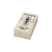 Snake on Cross Rubberstempel (Stempel)